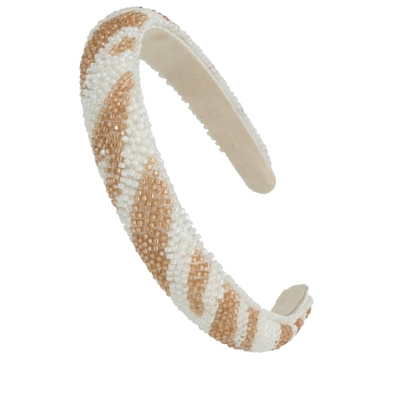 Pearl Headband - White, Gold