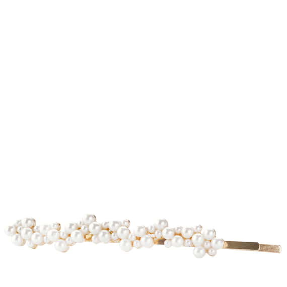 Hair Slider Pearls Gold