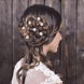 Riccioli con perline bianche e strass, 1,2 cm, 4 pezzi