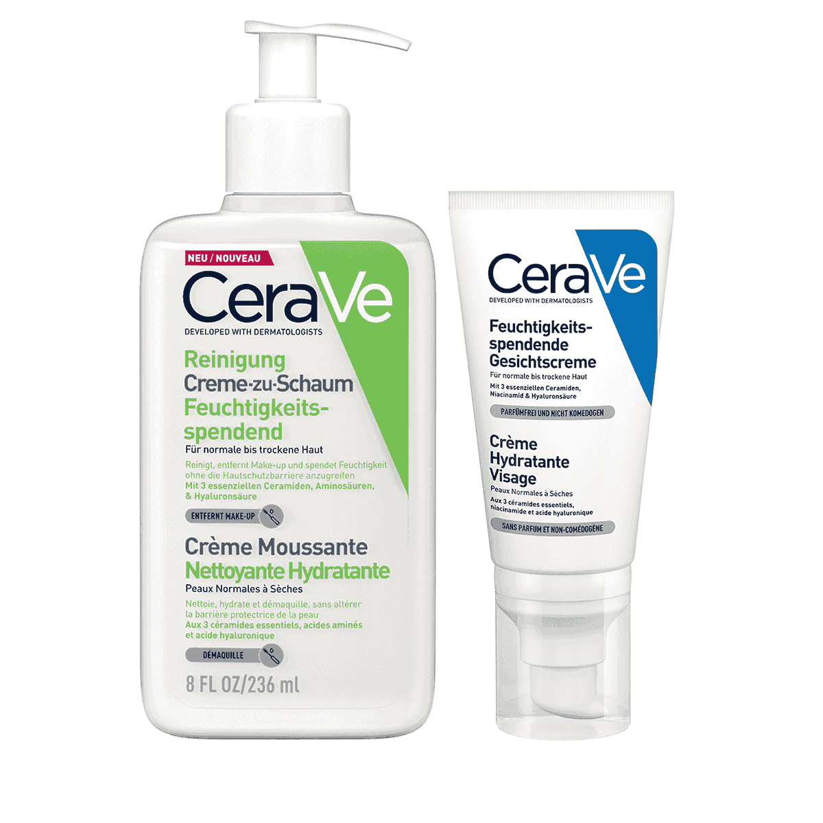 Crème hydratante pour le visage + nettoyage crème à mousse