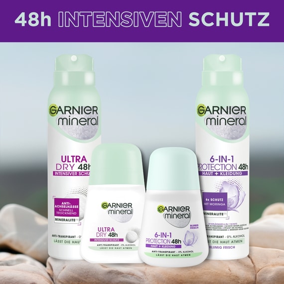 6-in-1 Protection 48h Roll-On Anti-Transpirant Haut & Kleidung