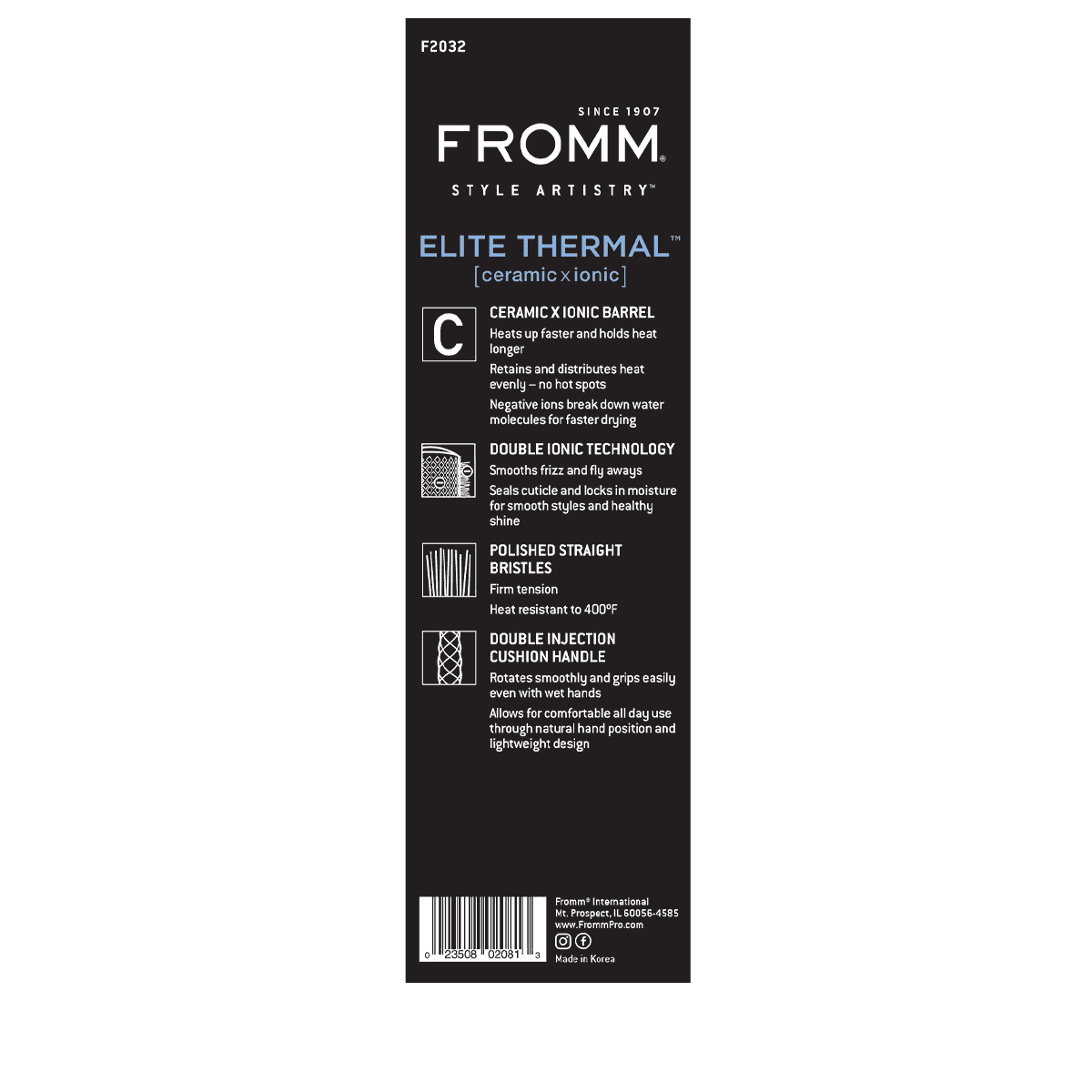 Elite Thermal 1" Brosse Ronde Ceramic