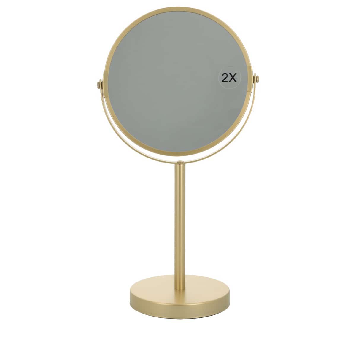 Make-up Mirror - gold, x1 and x2