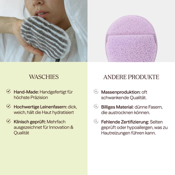 Wiederverwendbare Peeling- & Reinigungspads Gesicht - 2er Set
