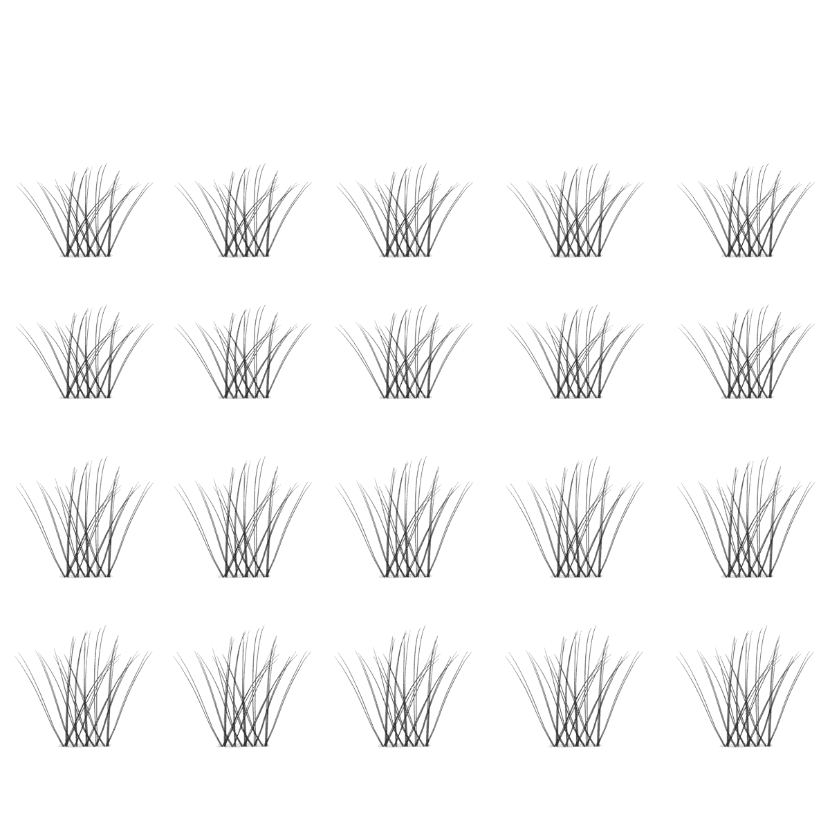 What The Fake! False Lashes - 06 Natural Cluster Black