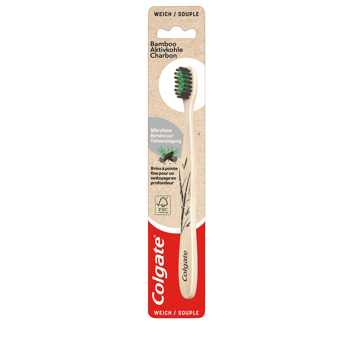 Bamboo Activated Charcoal Toothbrush Soft