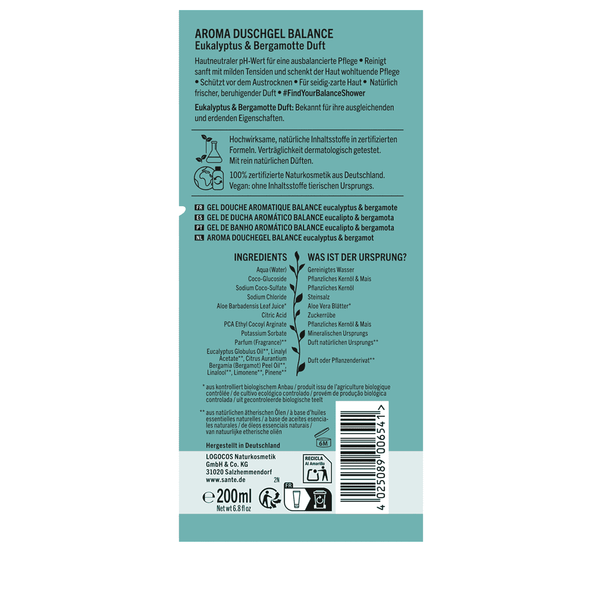 Gel douche Aroma Balance