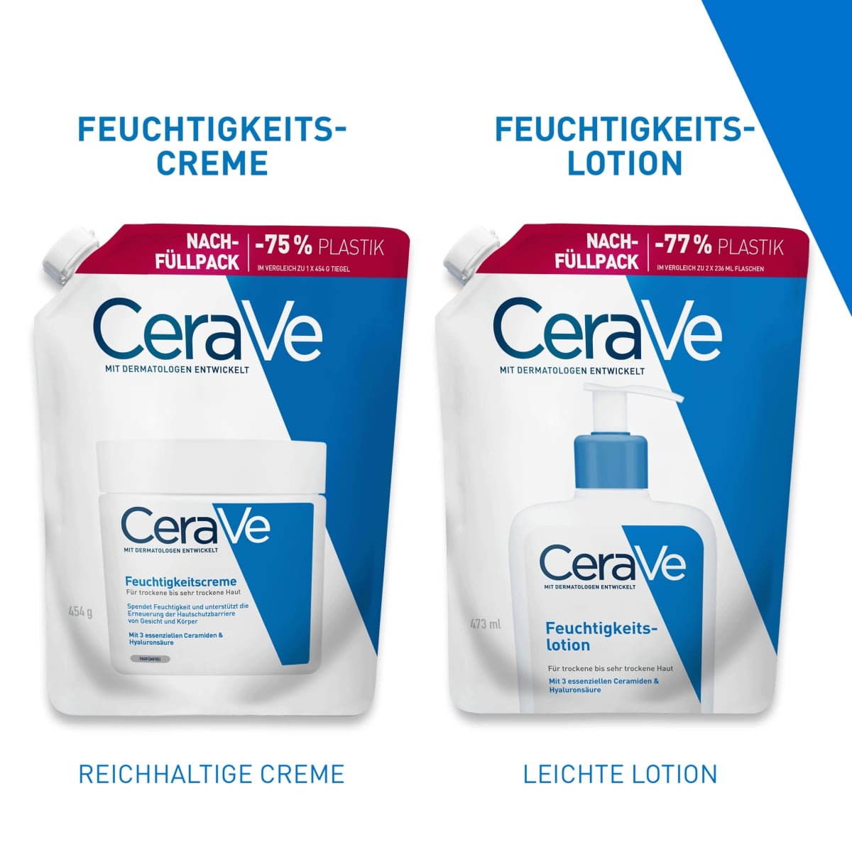Feuchtigkeitscreme für trockene Gesichts- und Körperhaut - Refill