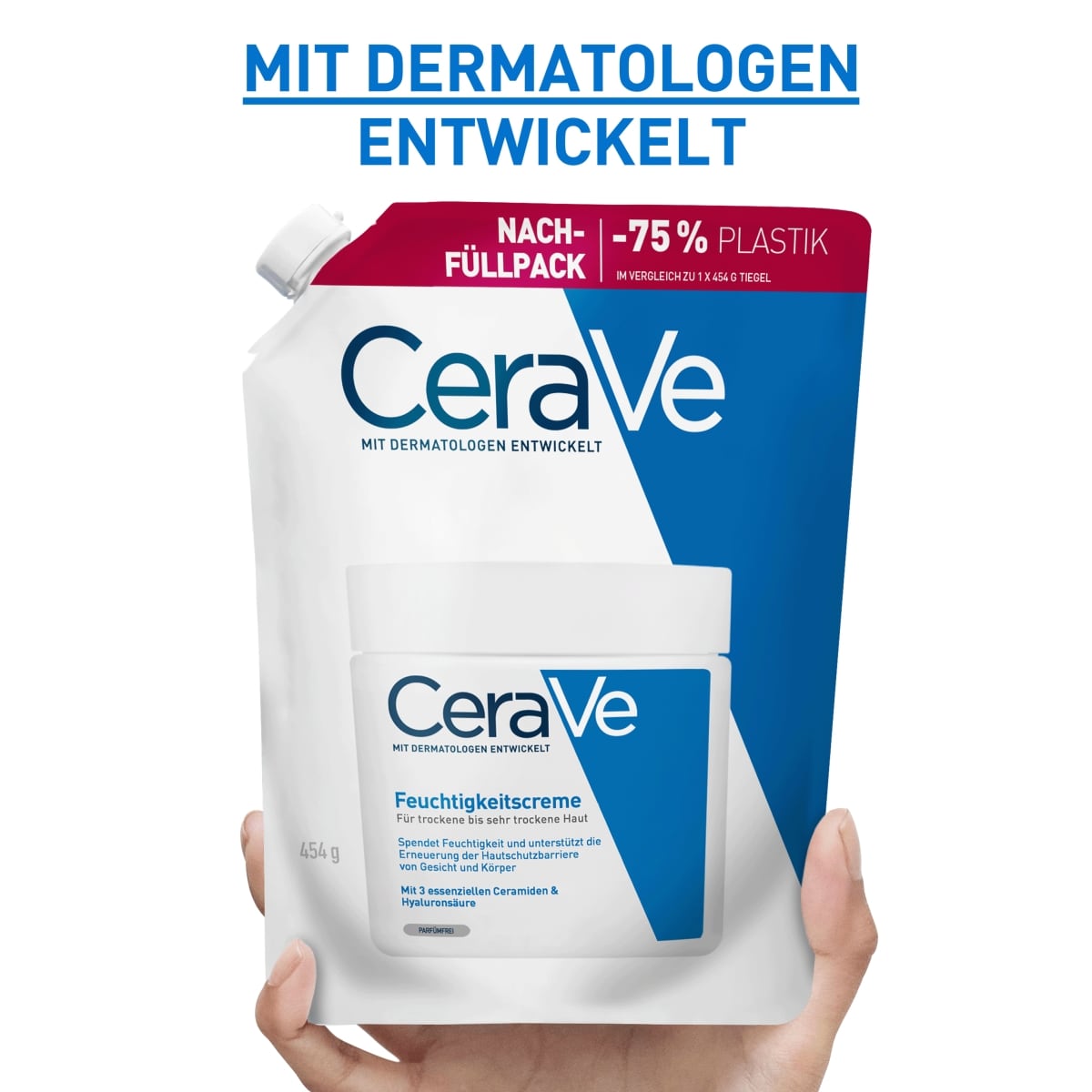 Feuchtigkeitscreme für trockene Gesichts- und Körperhaut - Refill