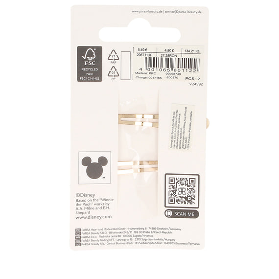 Clip per capelli orsacchiotto con applicazione