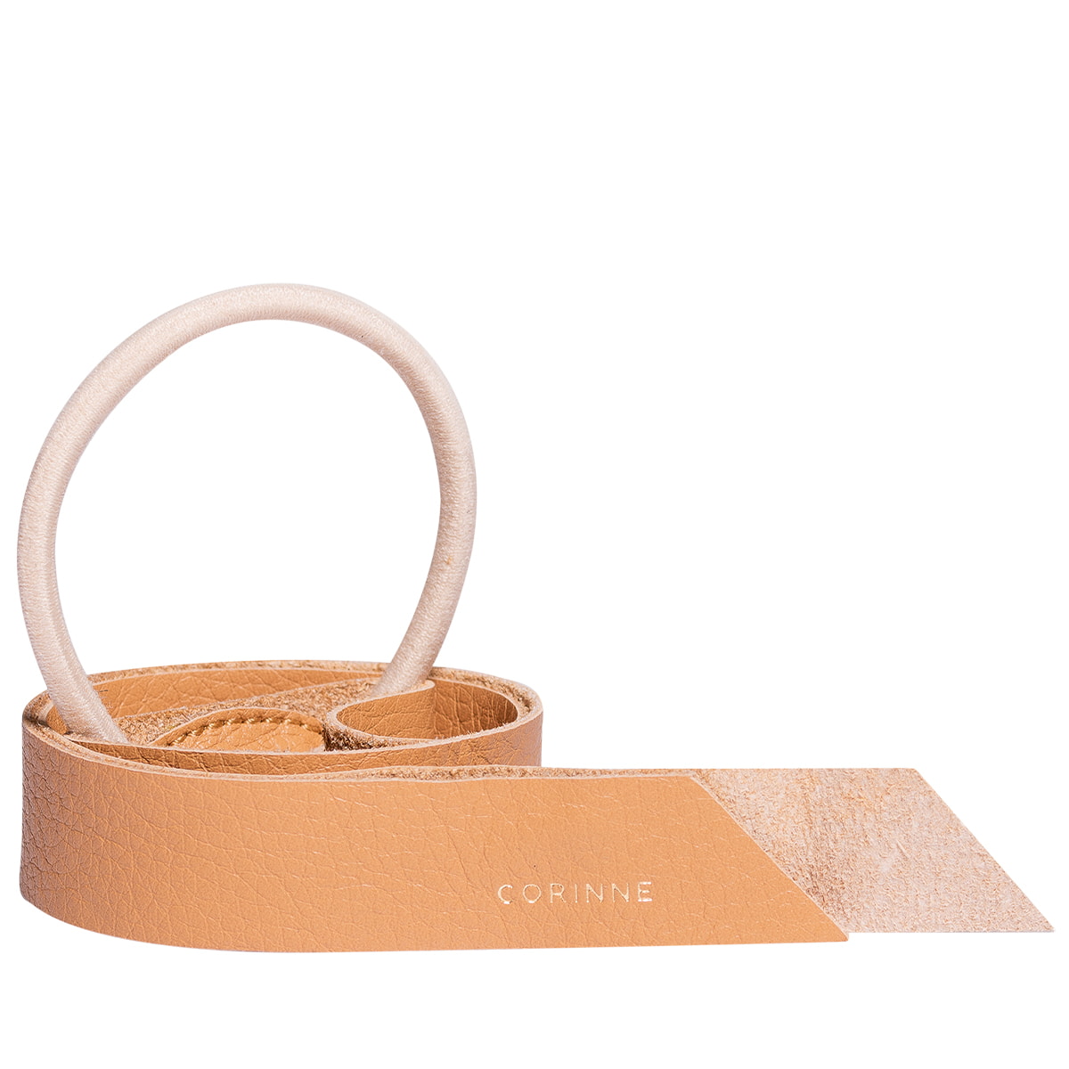 Leather Band Short One Layer Camel