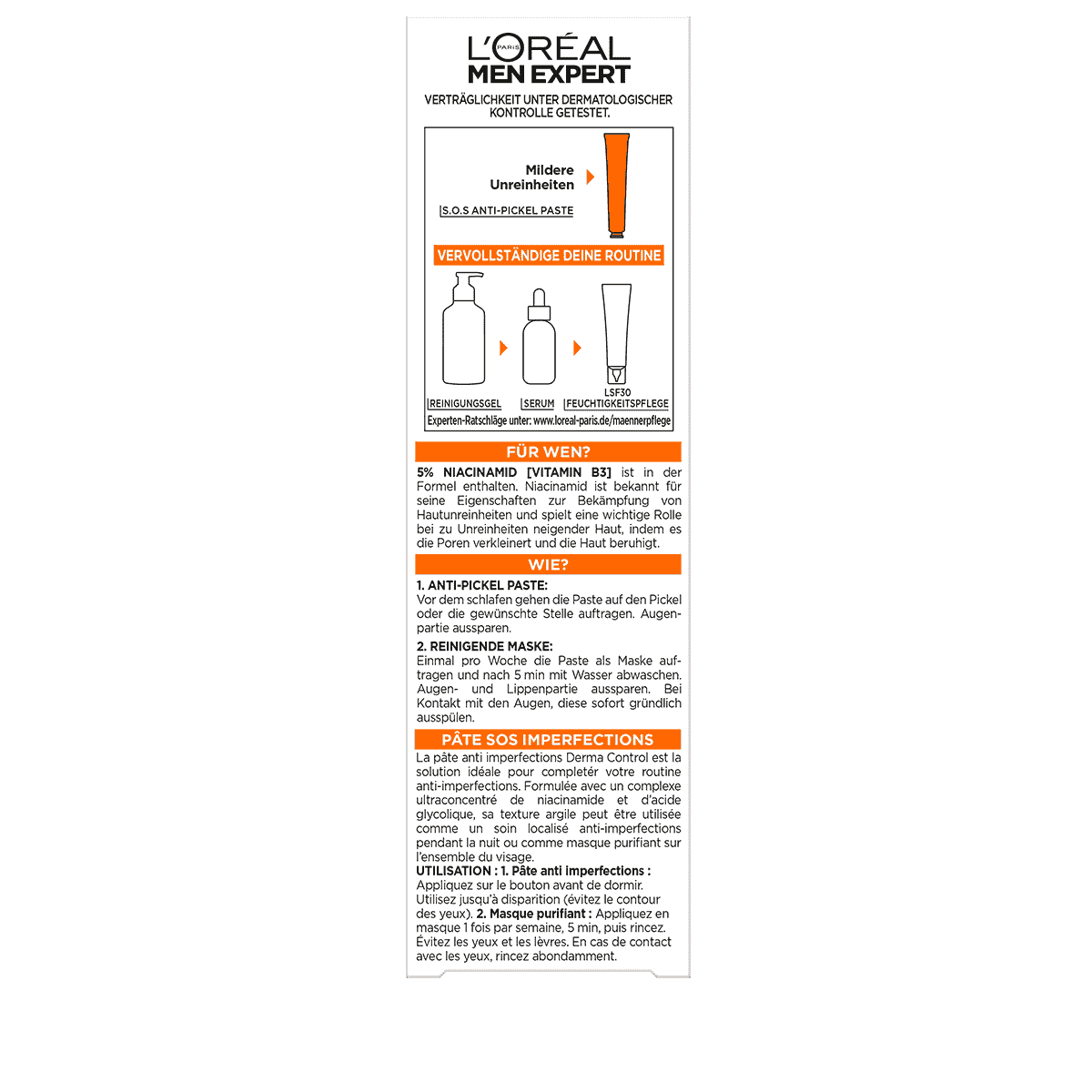 Derma Control S.O.S. Pasta anti brufoli 2in1