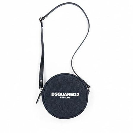 Round Denim Crossbody Bag