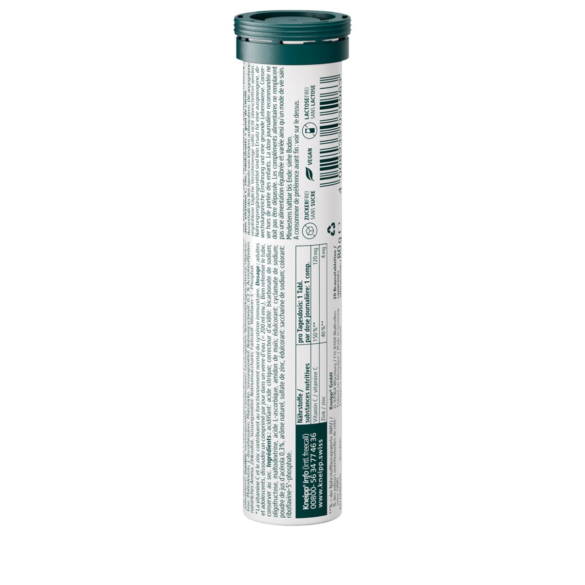 Vitamina C + Zinco – 20 Pastiglie Effervescenti