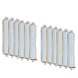 Bigoudis FPS 2 gris clair 13 mm (12 pcs.)
