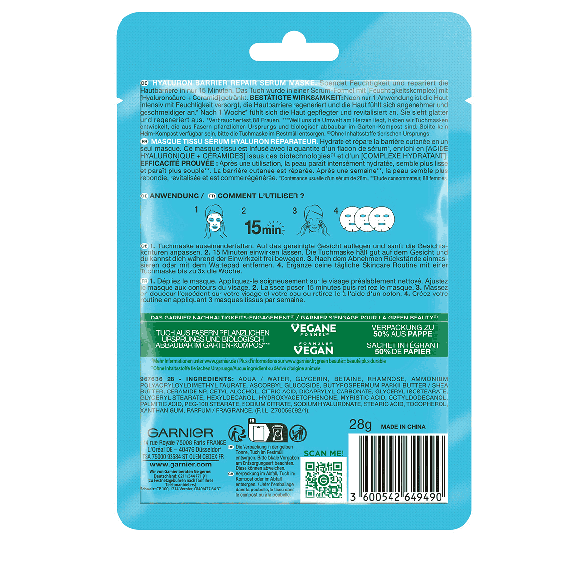 Hyaluron Barrier Repair Serum Mask