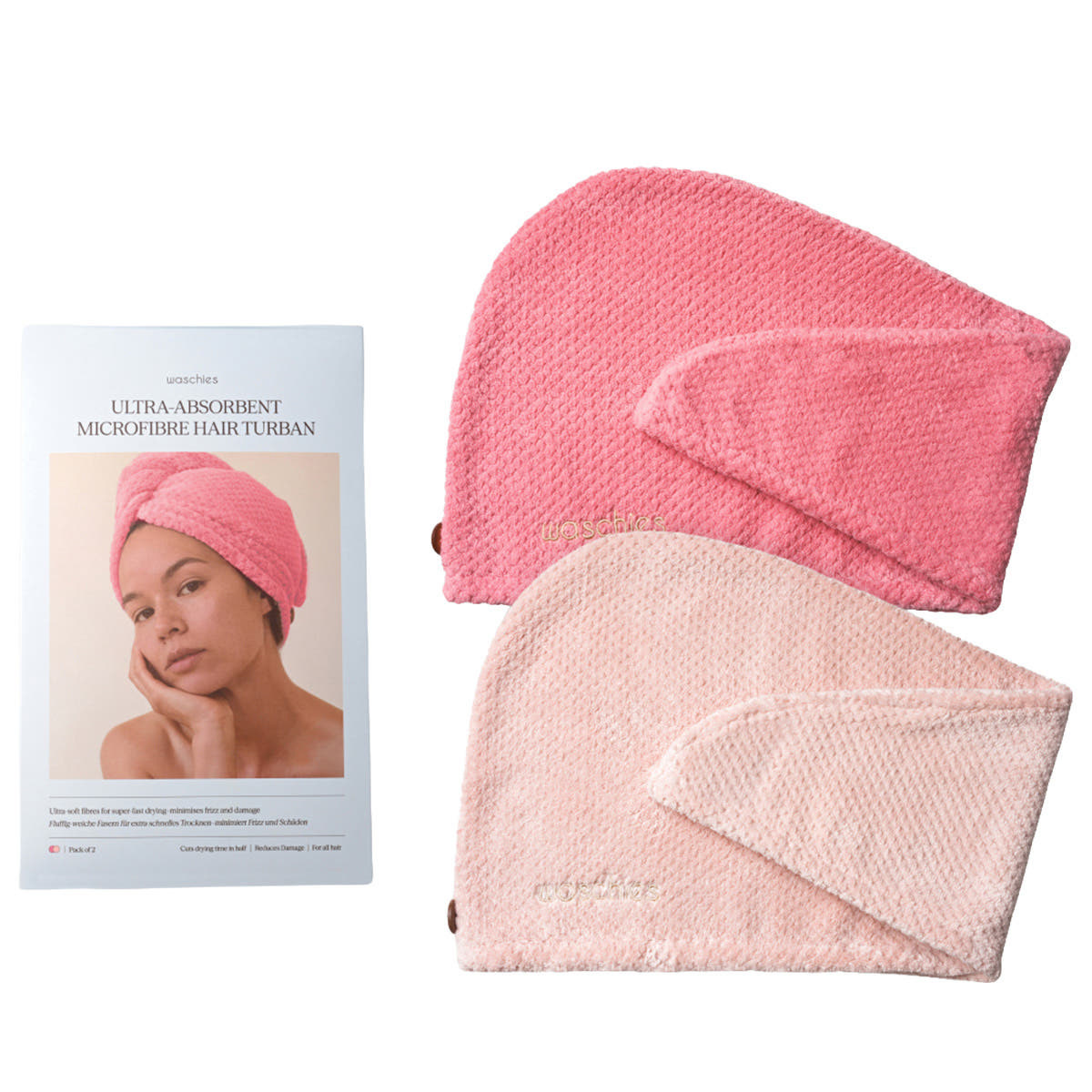 Ultra-Absorbent Microfiber Hair Turbans