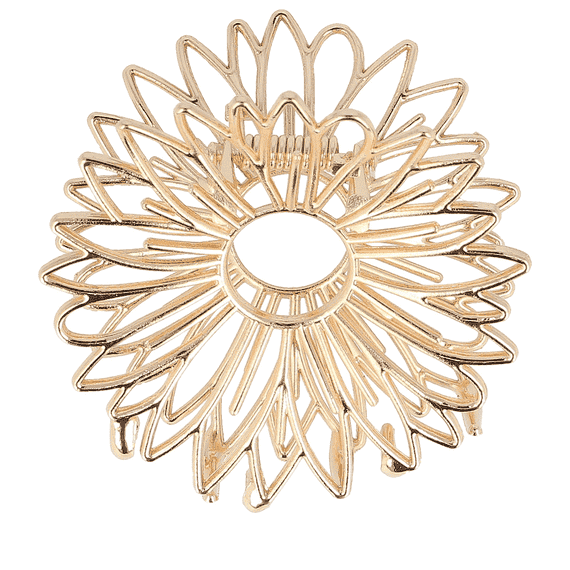Haarklammer Blumenform gold