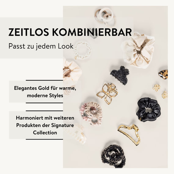 Haarklammer Metall mit Perlen 2 Stk