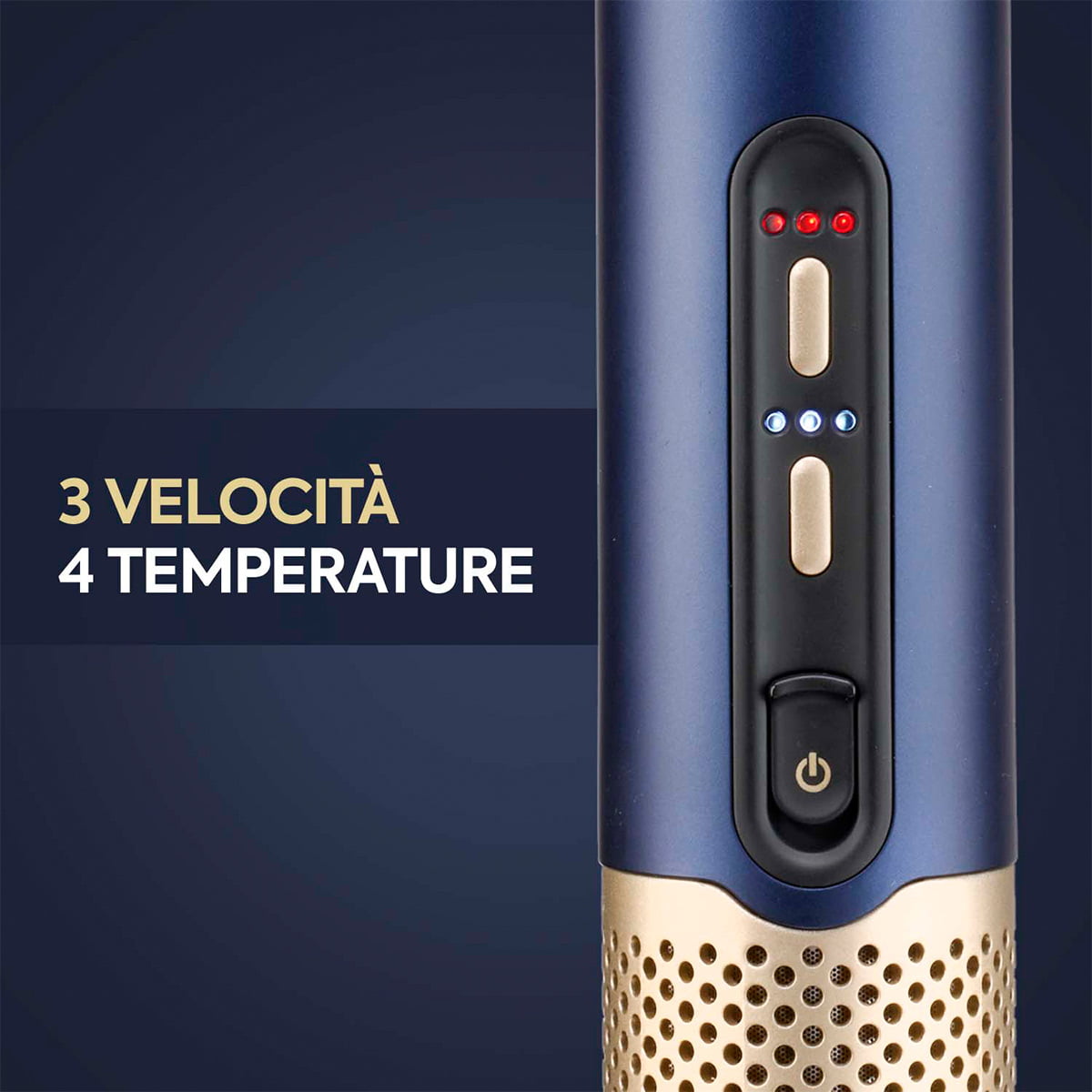 Spazzola ad Aria Air Wand blu/oro AS6550CHE