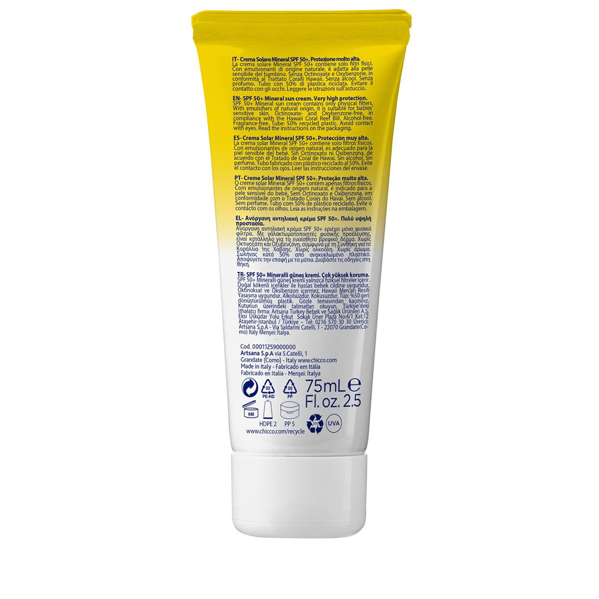 Crema Solare Minerale SPF50+