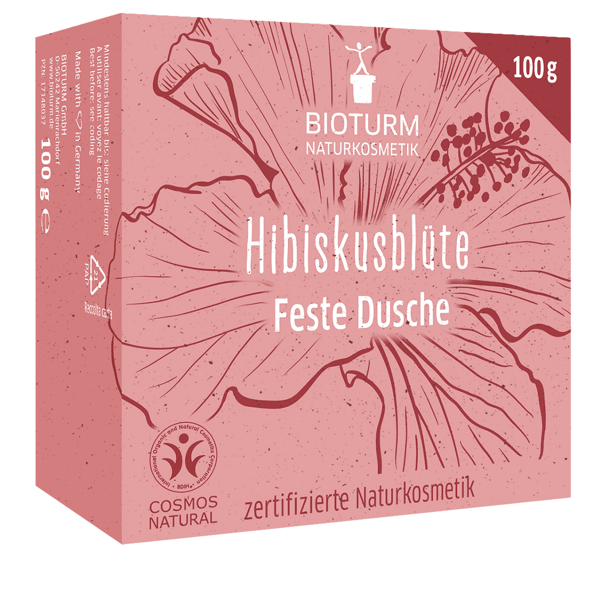 Solid shower bar hibiscus flower