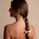 Leather Bow Small Hair Tie Cream