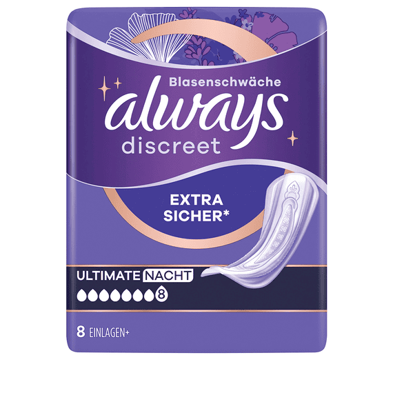 Incontinence Pads Ultimate Night - 8 Pcs.