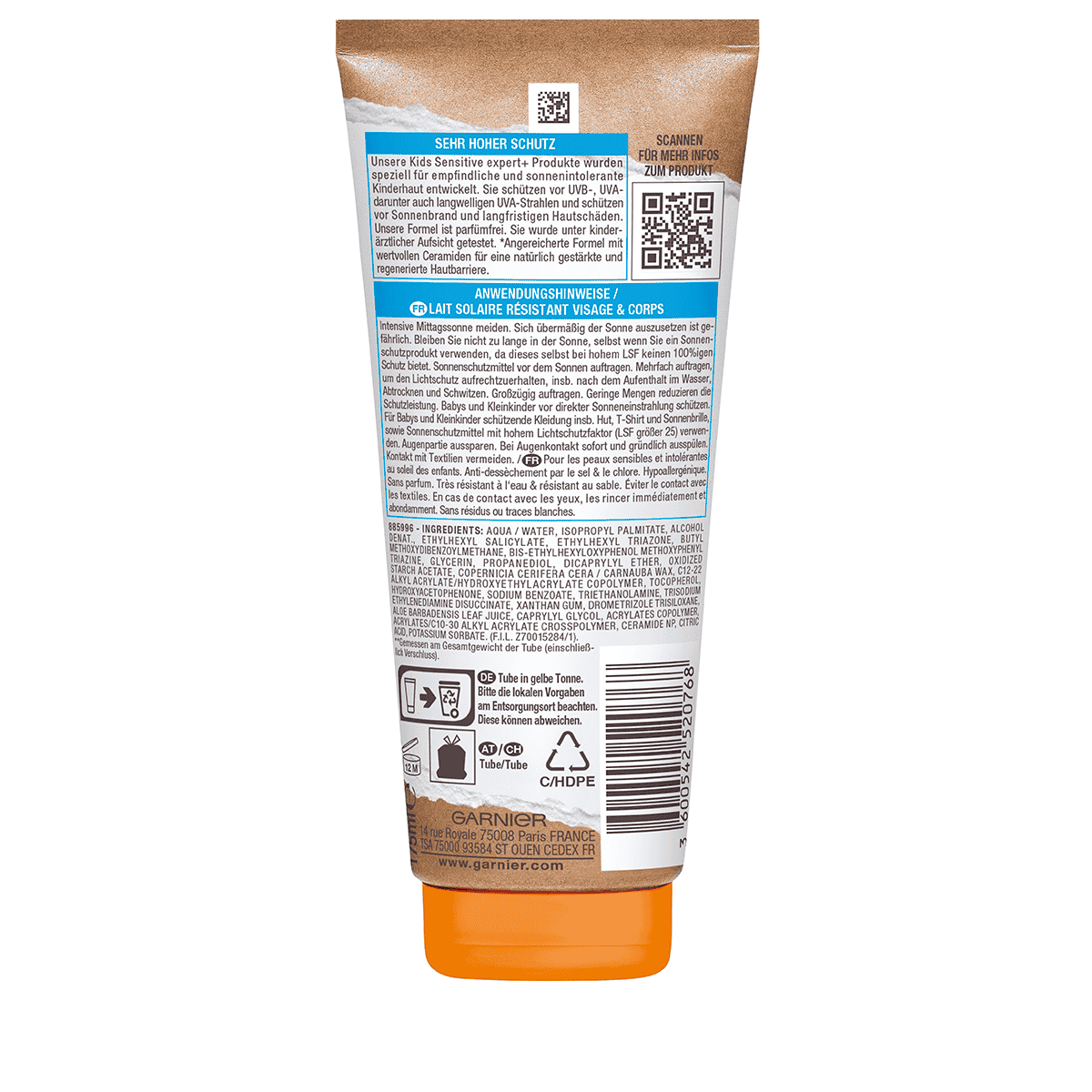 Lait sensitive expert+ kids spf 50