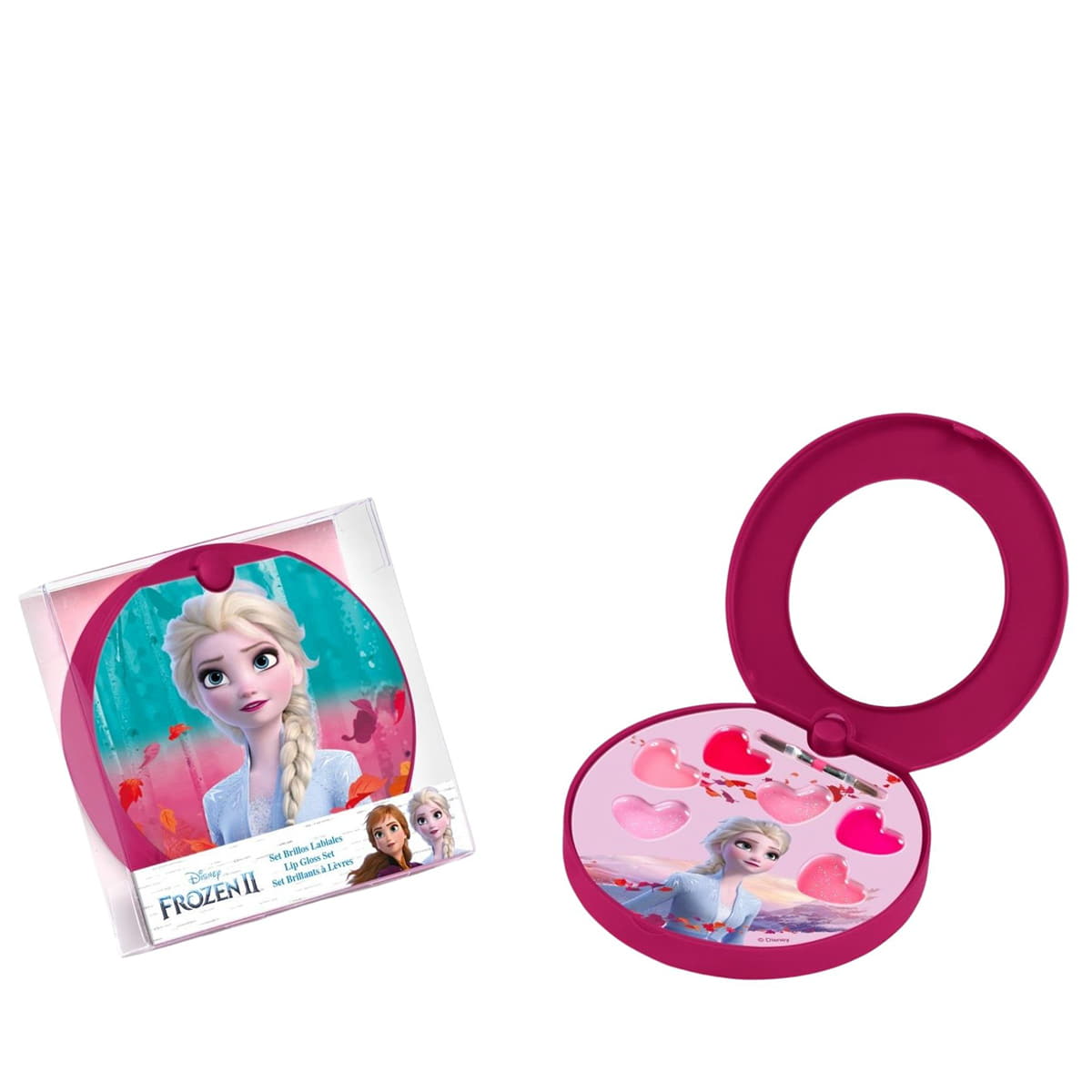 Lip Gloss Case mit Spiegel & Bürste