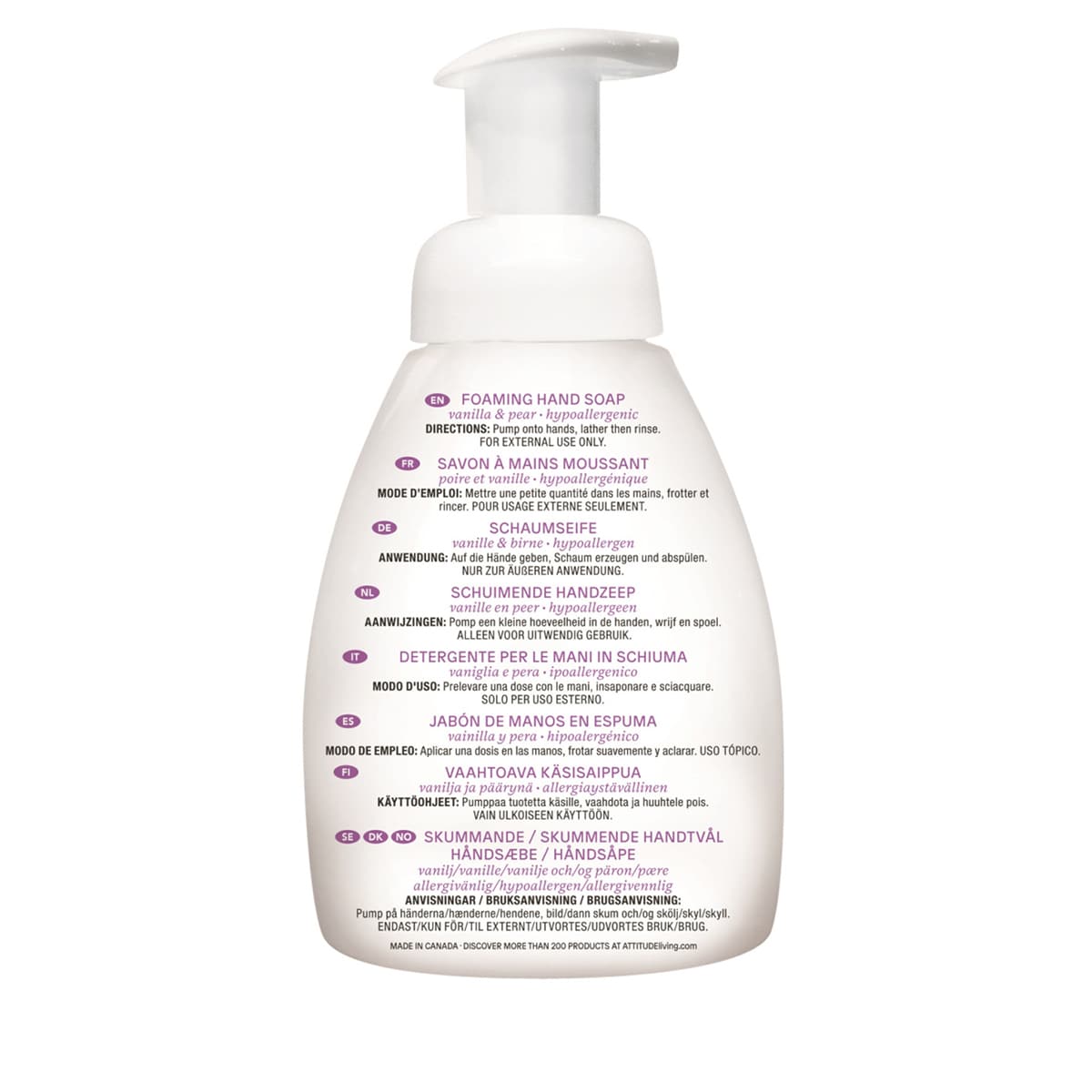 Sapone mani schiumoso vaniglia pera