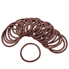 Élastiques À Cheveux, Fin, Ø 30 mm, 24 pcs. - Marron