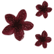 Pince Lotus Effet Cristal - Bordeaux