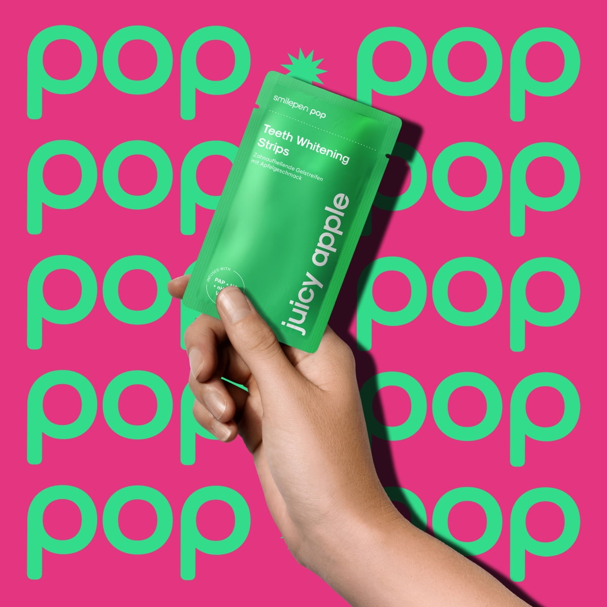 Pop Juicy Apple Whitening Strips 7x2