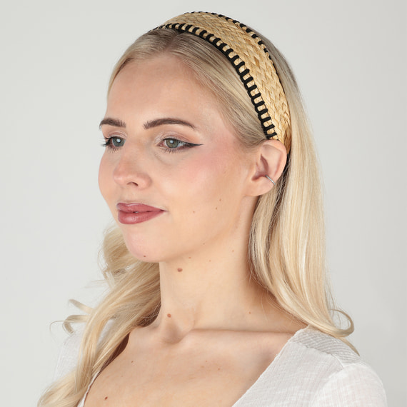 Raffia Headband - Black