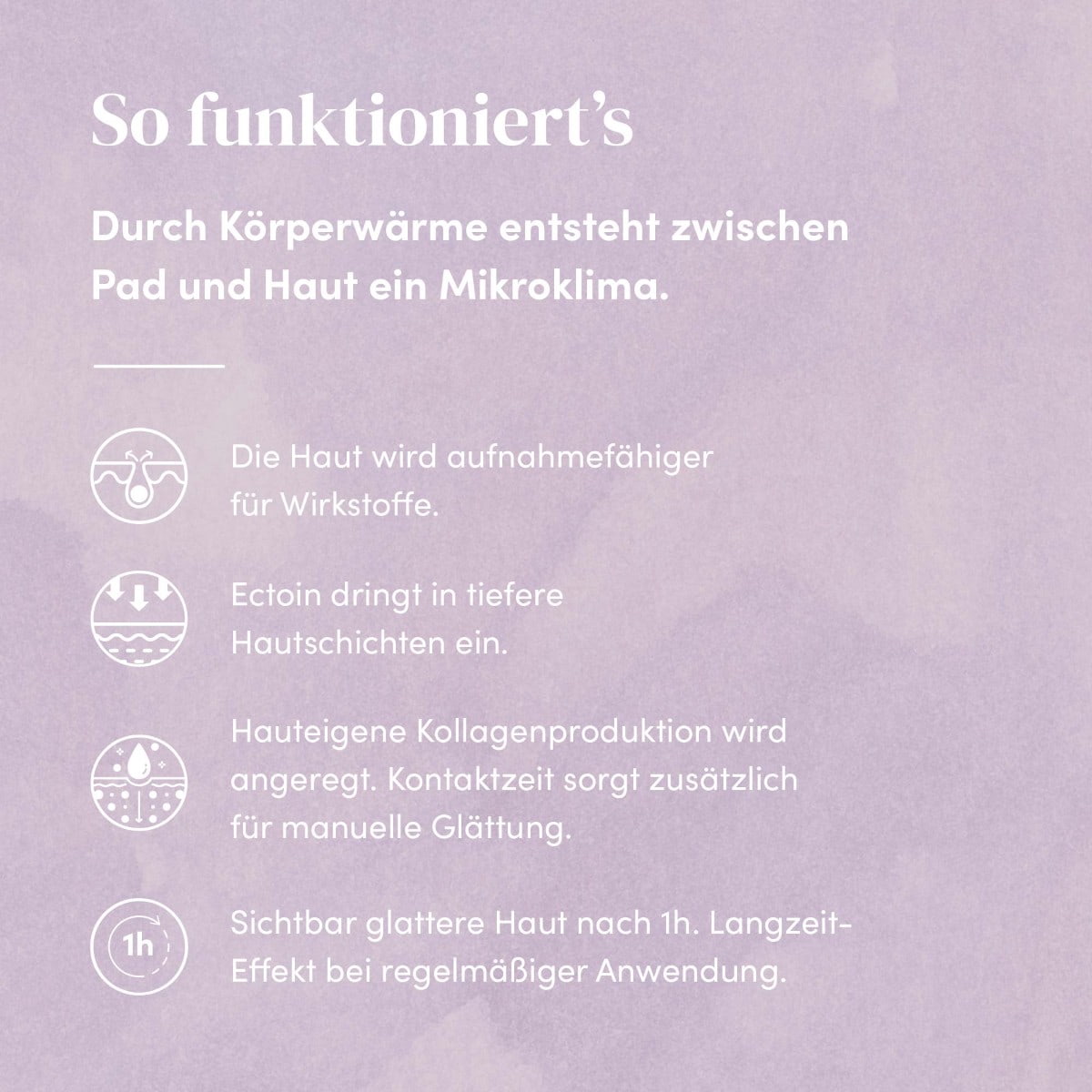 Wiederverwendbares Dekolleté Pad mit Ectoin