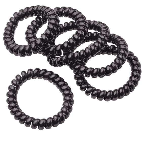 Spiral Haargummis, Ø 5cm, 6 Stk.