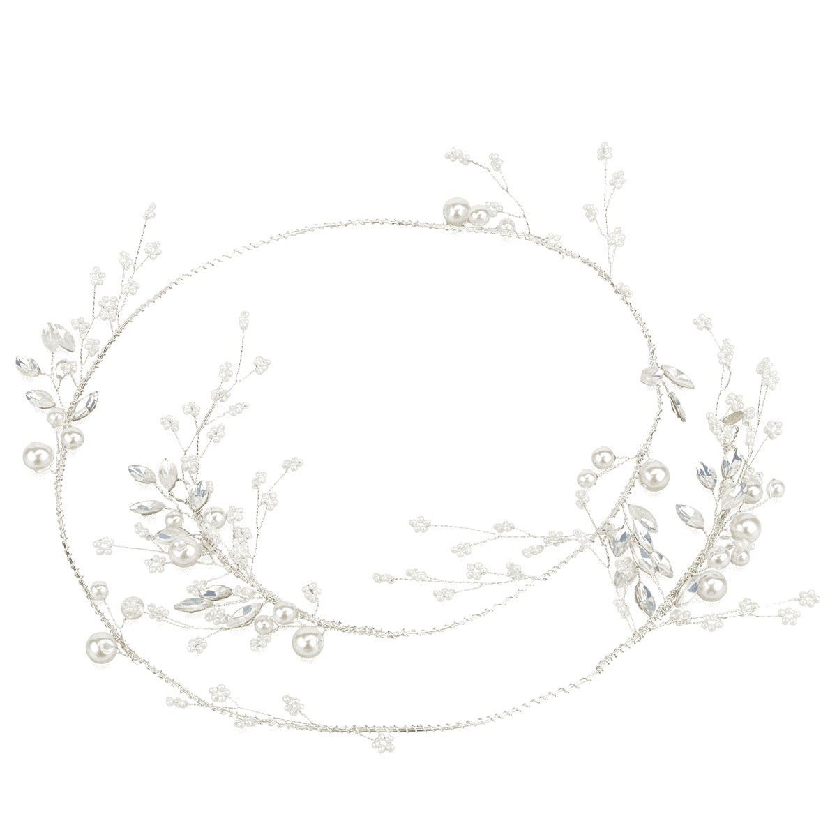 Wire decoration with various beads and gemstones