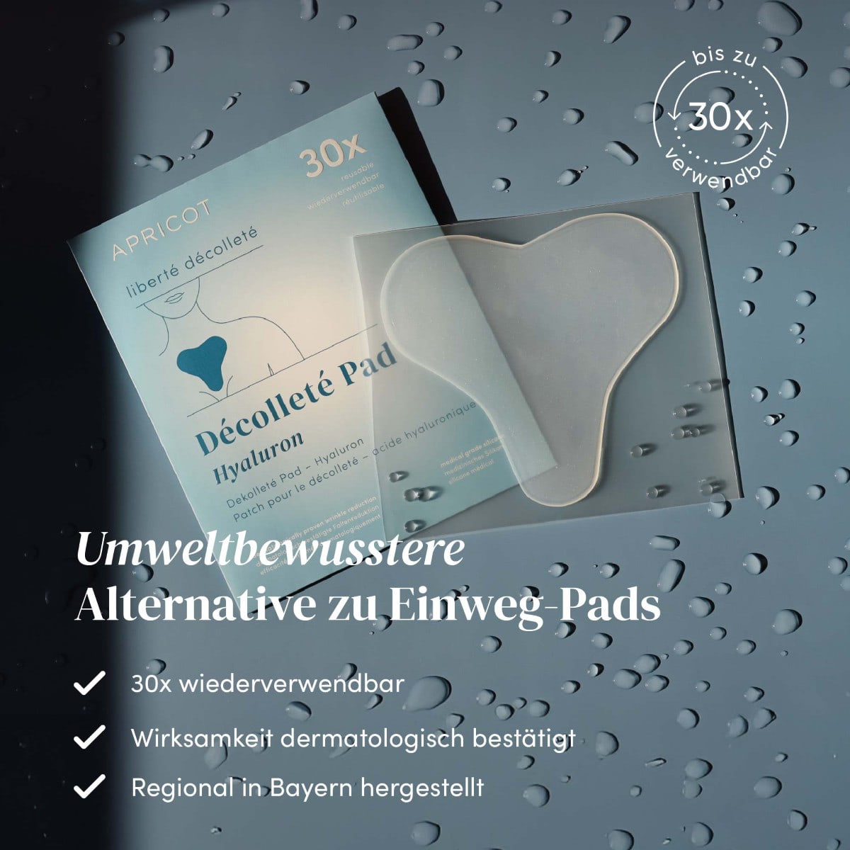 Wiederverwendbares Dekolleté Pad mit Hyaluron