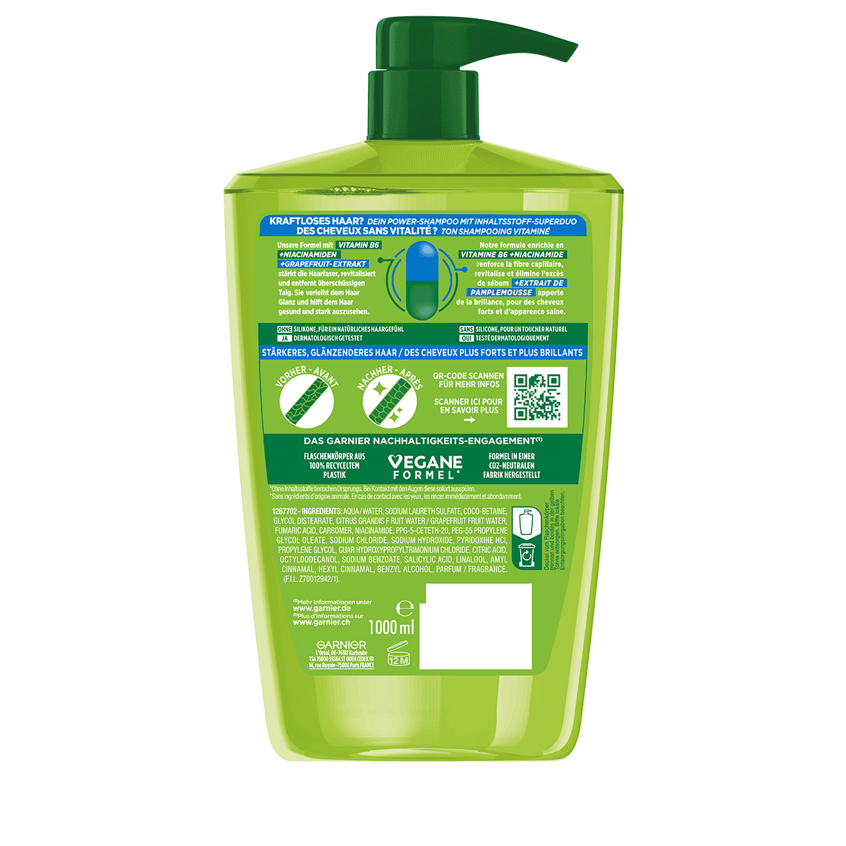 Kraft & Glanz kräftigendes Shampoo Grapefruitextrakt