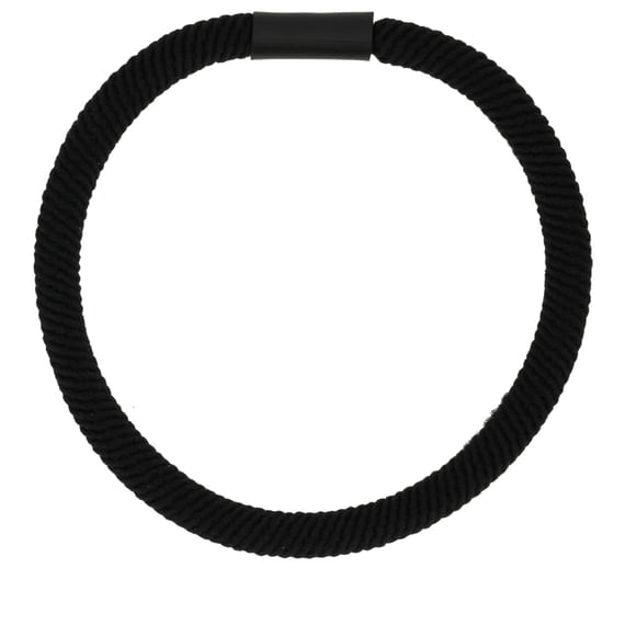 Hair Elastic Set With Decoration - Black