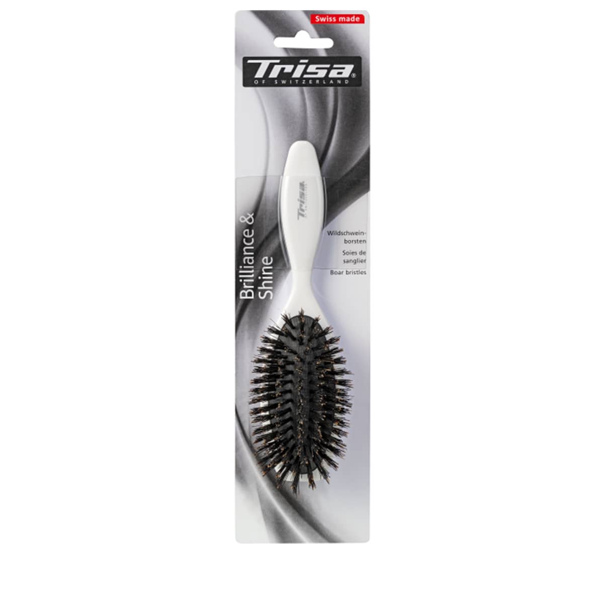 Spazzola per Capelli Basic Brilliance & Shine - rotondo Spazzola in Setole di Cinghiale