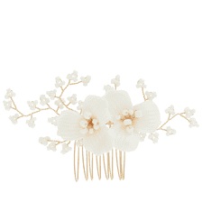 Peigne À Cheveux Avec Fleurs Blanches
