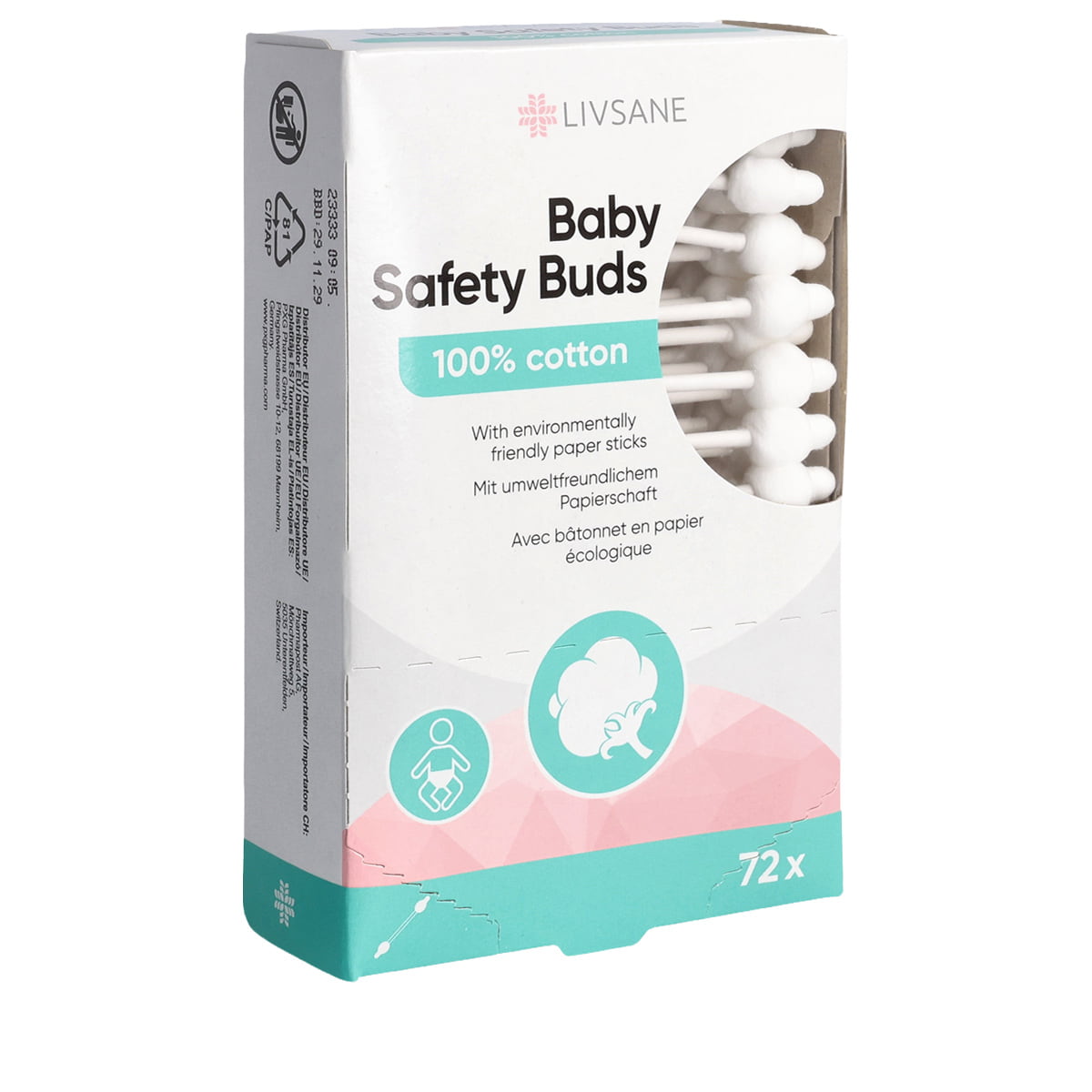 Safety Cotton Swabs - 72 pcs.
