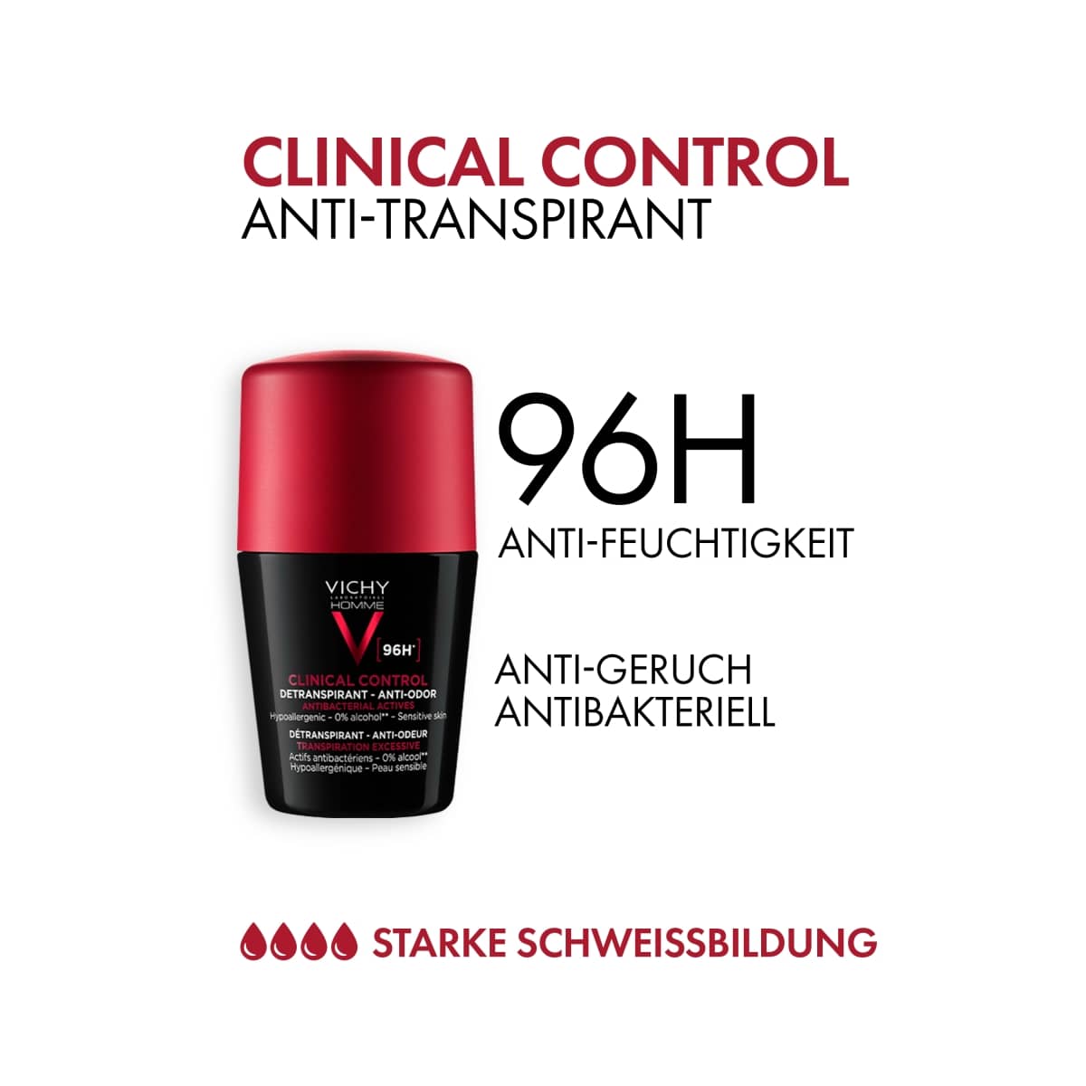 Clinical Control Antiperspirant and Anti-odor 96h Roll-on