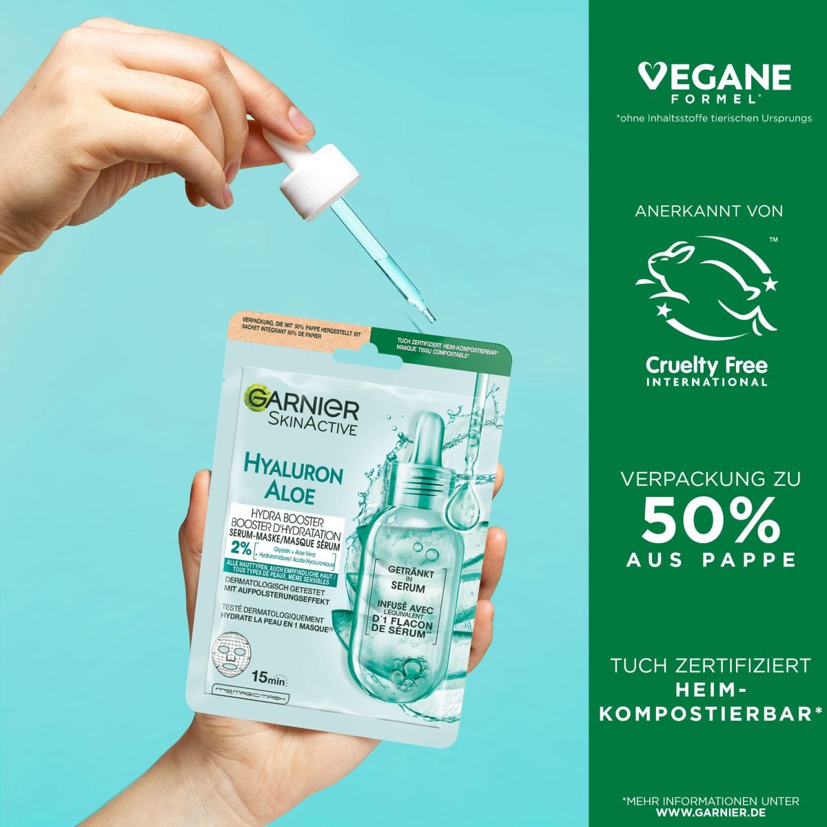 Hydra Bomb Tuchmaske Aloe Vera für feuchtigkeitsbedürftige Haut