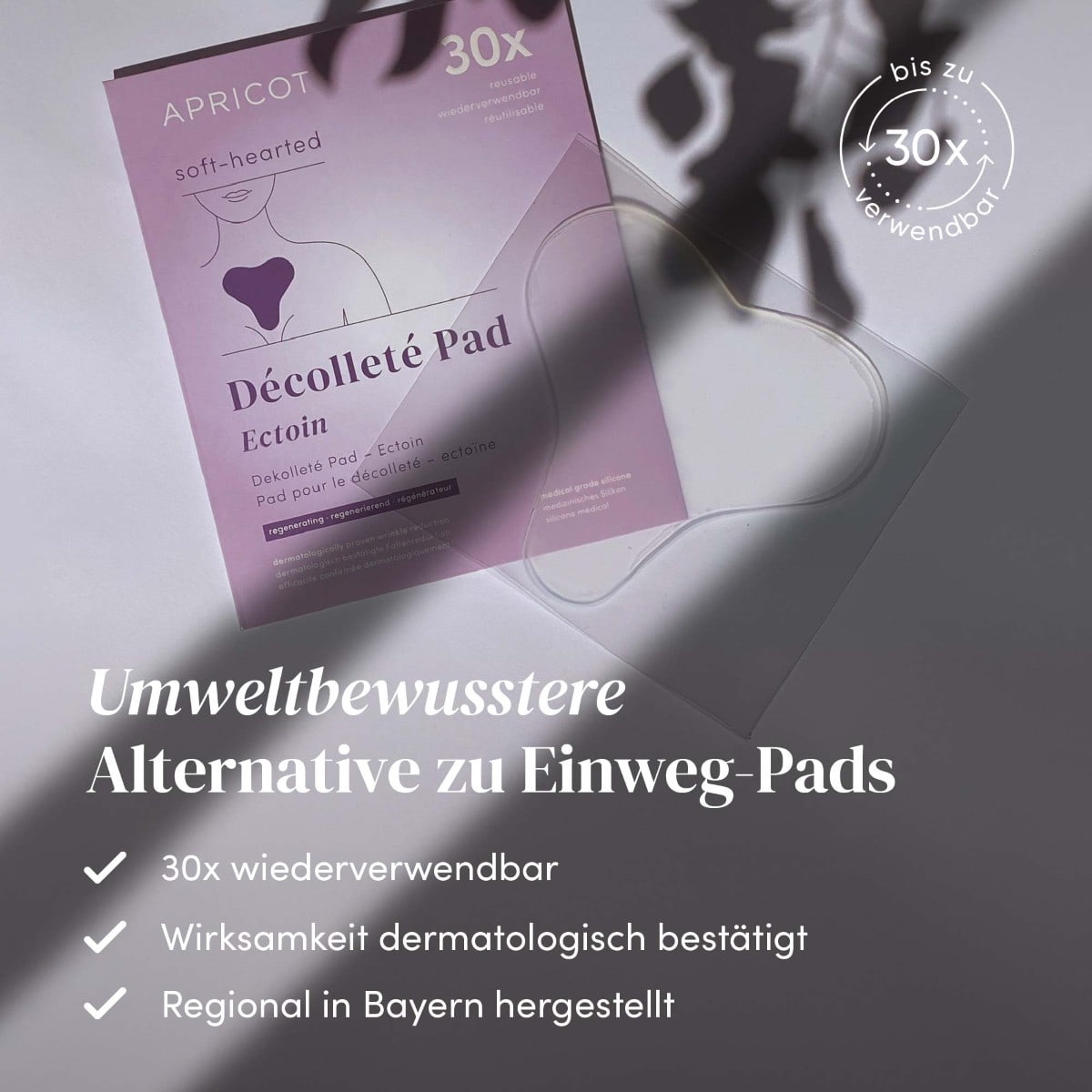 Wiederverwendbares Dekolleté Pad mit Ectoin