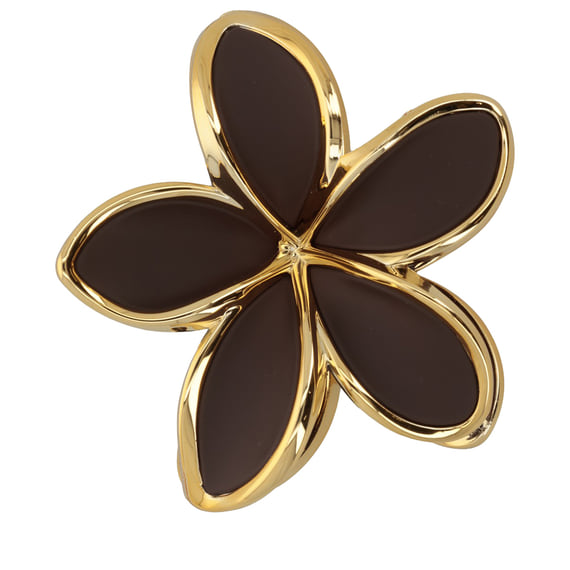 Molletta A Fiore - Marrone Opaco