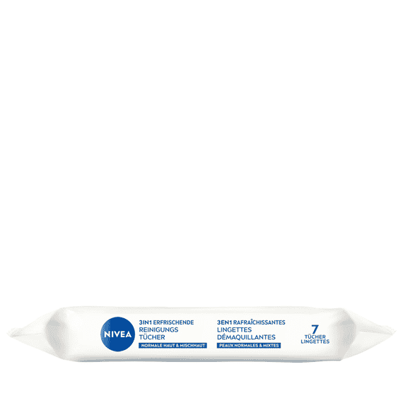 3en1 Rafraîchissantes Lingettes Démaquillantes - 7 Pcs.
