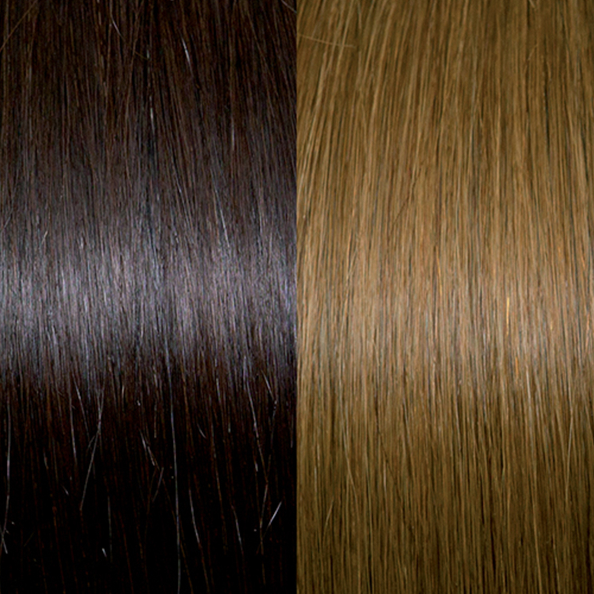 Keratin Hair Extensions 40/45 cm - 4/14, brown/light golden blond copper